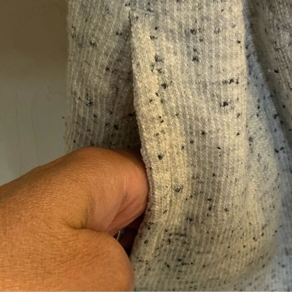 Pure Jill J. Jill Wrap Cardigan Sweater Size Large Heather Gray Belted Tie Waist - Picture 6 of 11